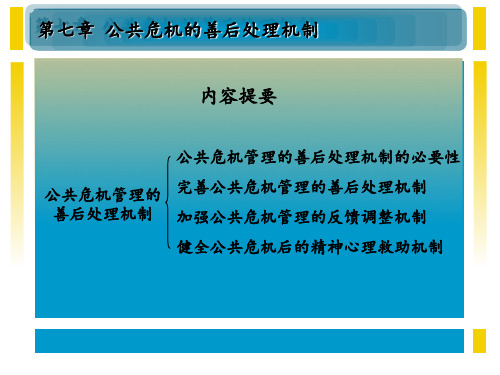 公共危机管理公共危机管理-第七章7.1 内容展示