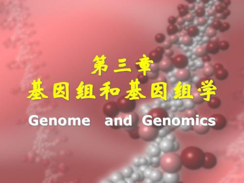 第3章基因组学、蛋白组学