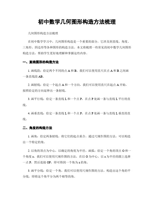 初中数学几何图形构造方法梳理