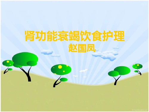 肾功能衰竭饮食护理.