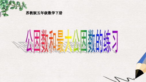 人教版五年级下册《 公因数和最大公因数练习》ppt课件
