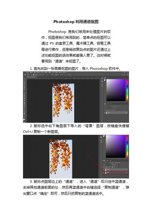 Photoshop利用通道抠图