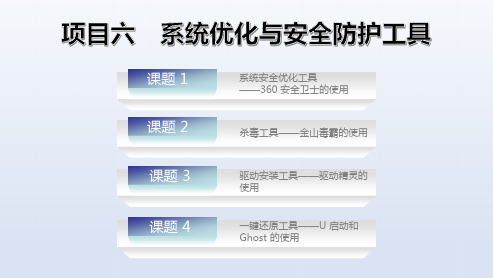 电子课件-《常用工具软件(第三版)》-A06-3974 项目六 系统优化与安全防护工具