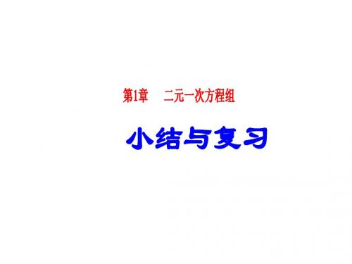 七年级数学下册_第2章_二元一次方程组_小结与复习课件湘教版