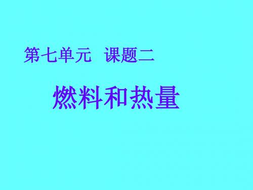 《燃料和热量》课件