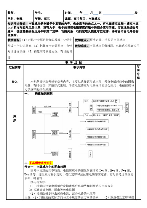 高三电磁感应复习教案