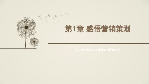 第1章 感悟营销策划