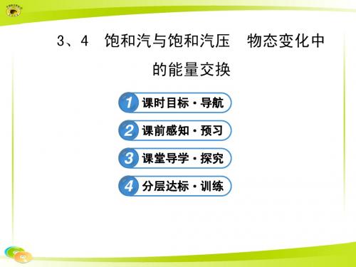 2013-2014版物理《课时讲练通》配套课件9.3、4饱和汽与饱和汽压 物态变化中的能量交换(人教版选修3-3)