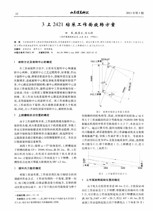 3上2421综采工作面旋转方案