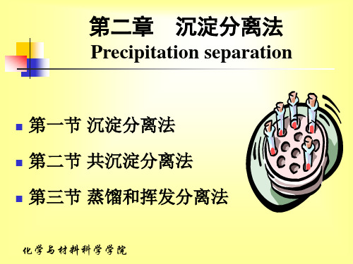 第二章   沉淀分离法.