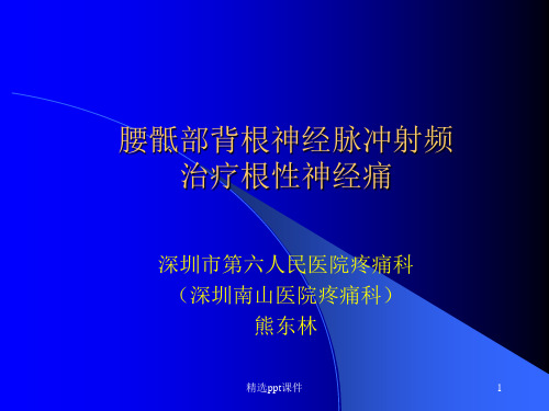 腰骶部脊神经后根脉冲