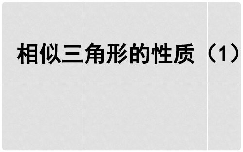 河南省濮阳市第三中学八年级数学上册 2.6 相似三角形