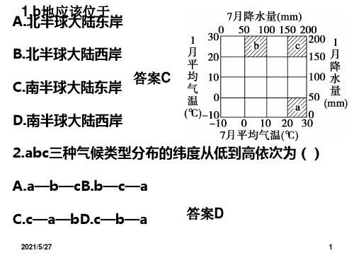 气候类型判读习题