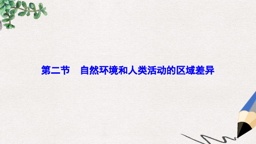 高中地理 第一单元 区域地理环境与人类活动 第二节 自然环境和人类活动的区域差异课件 鲁教版必修3