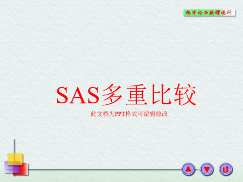 SAS多重比较