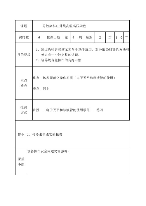 分散染料红外线高温高压染色