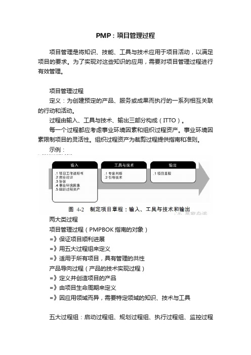 PMP：项目管理过程
