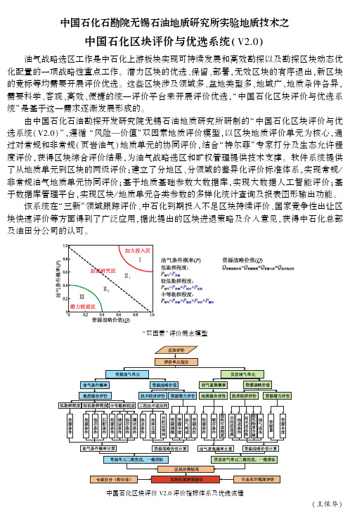 中国石化石勘院无锡石油地质研究所实验地质技术之中国石化区块评