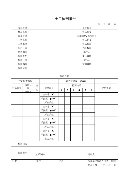 土工检测报告