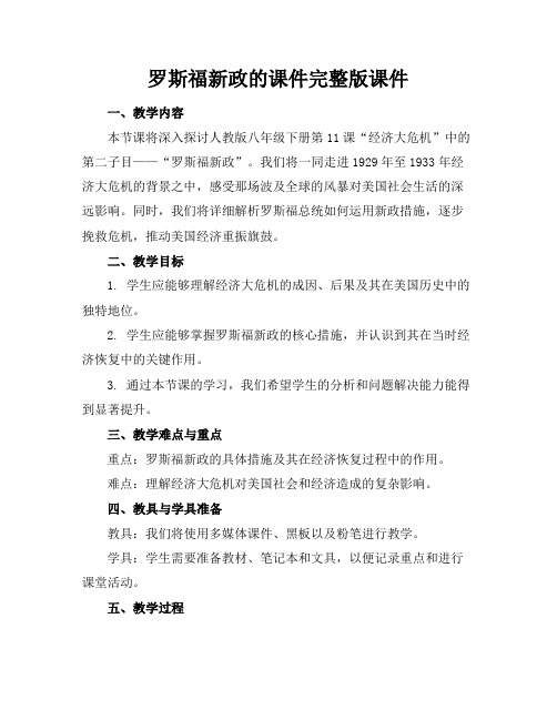 罗斯福新政的课件完整版课件