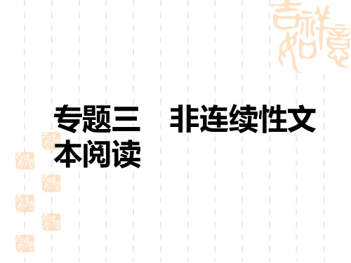 中考语文复习讲义精品课件 第4部分 现代文阅读 专题3 非连续性文本阅读