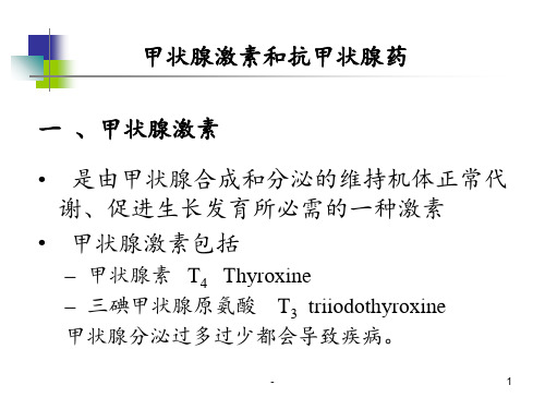 甲状腺及抗甲状腺药PPT课件