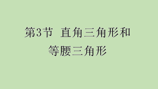 九年级数学中考复习直角三角形和等腰三角形 课件