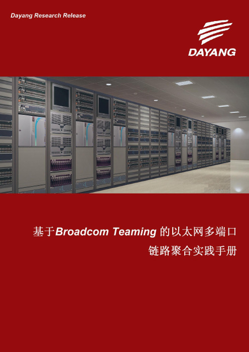 基于Broadcom teaming技术的以太网多端口链路聚合配置手册V1.1(正稿)