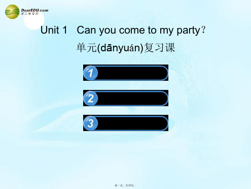 七年级英语下册 Unit 1 Can you come to my party 单元复习课课件 鲁教