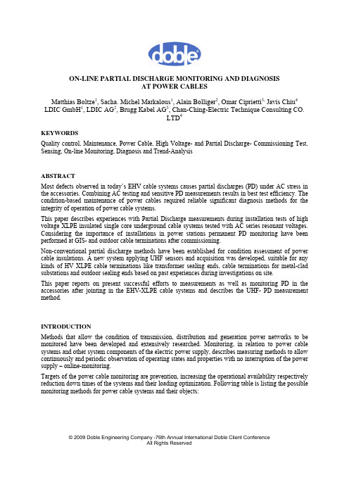 2009-02-25-ON-LINE_PARTIAL_DISCHARGE_MONITORING_AND_DIAGNOSIS_AT_POWER_CABLES