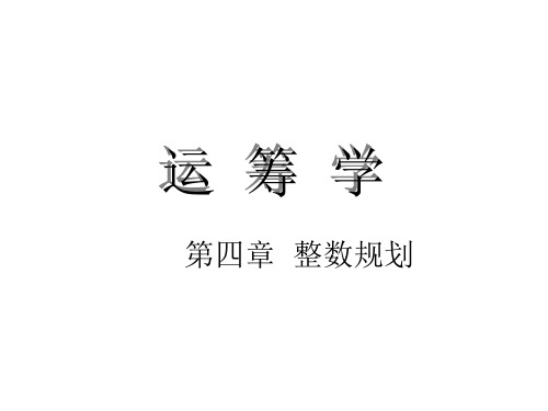 0—1 型整数规划