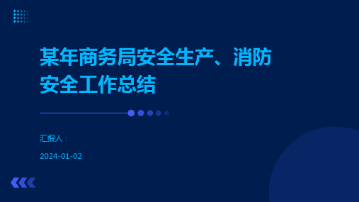 某年商务局安全生产、消防安全工作总结