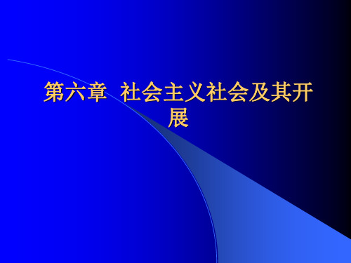 马原课件 第六章  社会主义社会及其发展