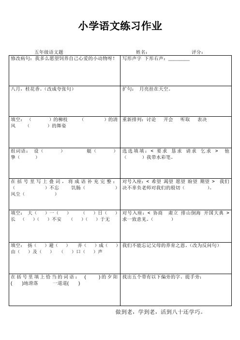 赣榆县东关小学五年级语文练习 (60)