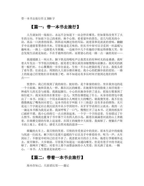 带一本书去旅行作文800字