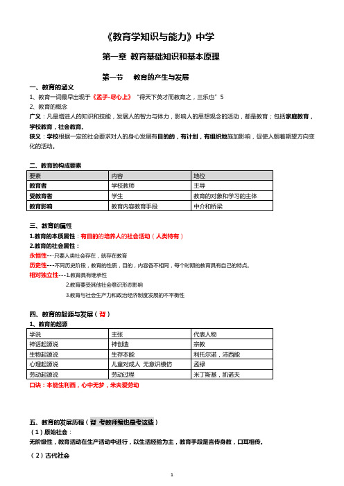 教资  教育知识与能力 (中学)