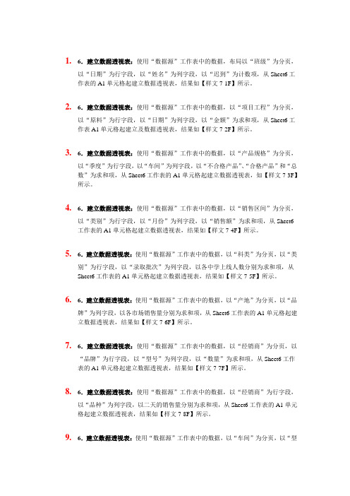 7-数据透视表训练