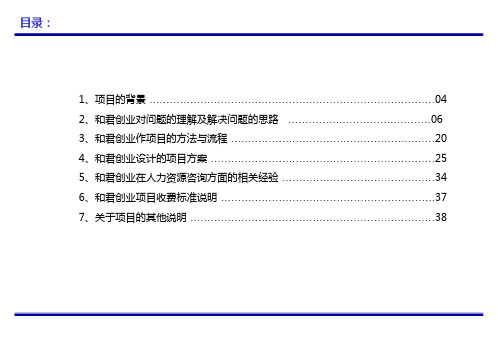 【项目管理】人力资源项目建议书