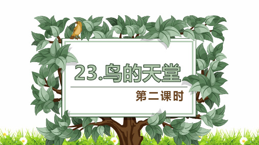 最新人教部编版小学五年级上册语文《鸟的天堂》第2课时名师课件