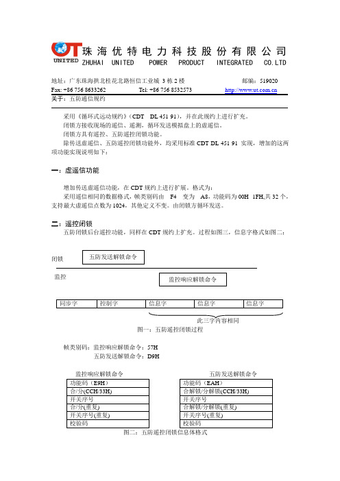 优特五防扩展CDT规约