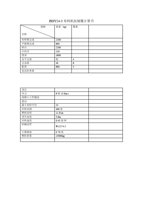 布料机抗倾覆计算书