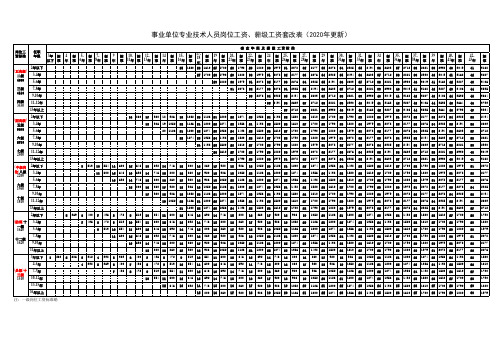 2020年薪级工资套改表打印表-张之弘