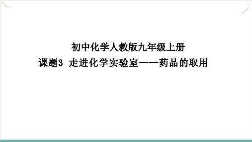 走进化学实验室——药品的取用PPT—九年级化学人教版上册精品课件