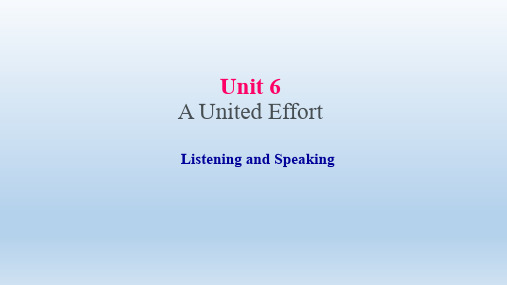 教科版英语九年级上册：UNIT 6 A United Effort.  课件(共31张PPT)