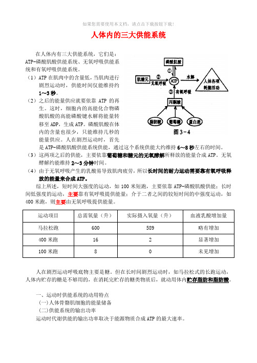 人体三大功能系统