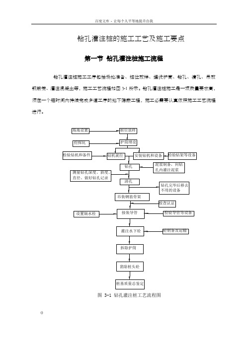 钻孔灌注桩的施工工艺及施工要点