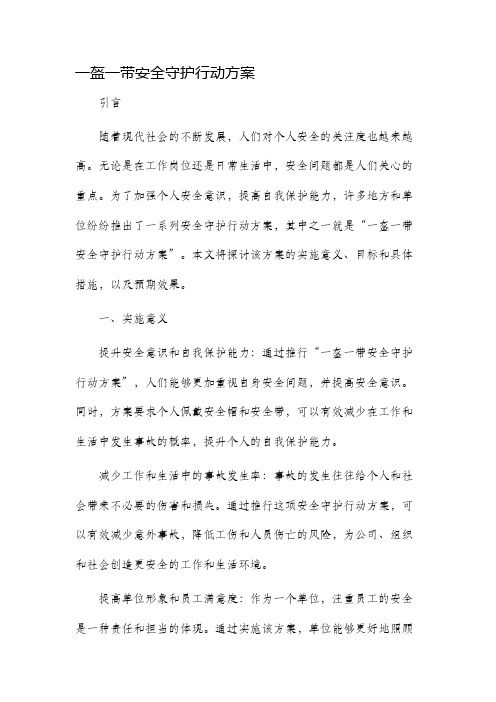 一盔一带安全守护行动方案