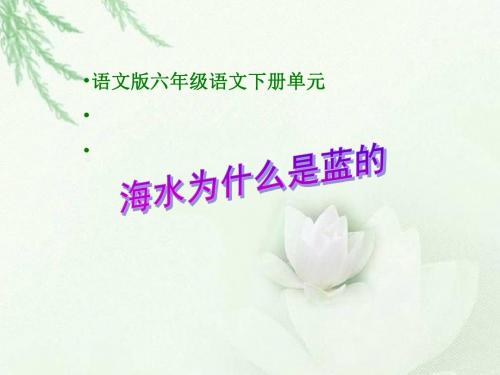 六年级下册语文课件课文13《海水为什么是蓝的》语文s版(共28张ppt)