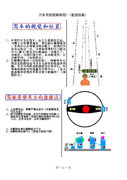 汽车驾驶图解教程共26页word资料