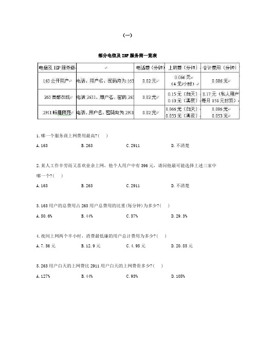 资料分析：表格资料